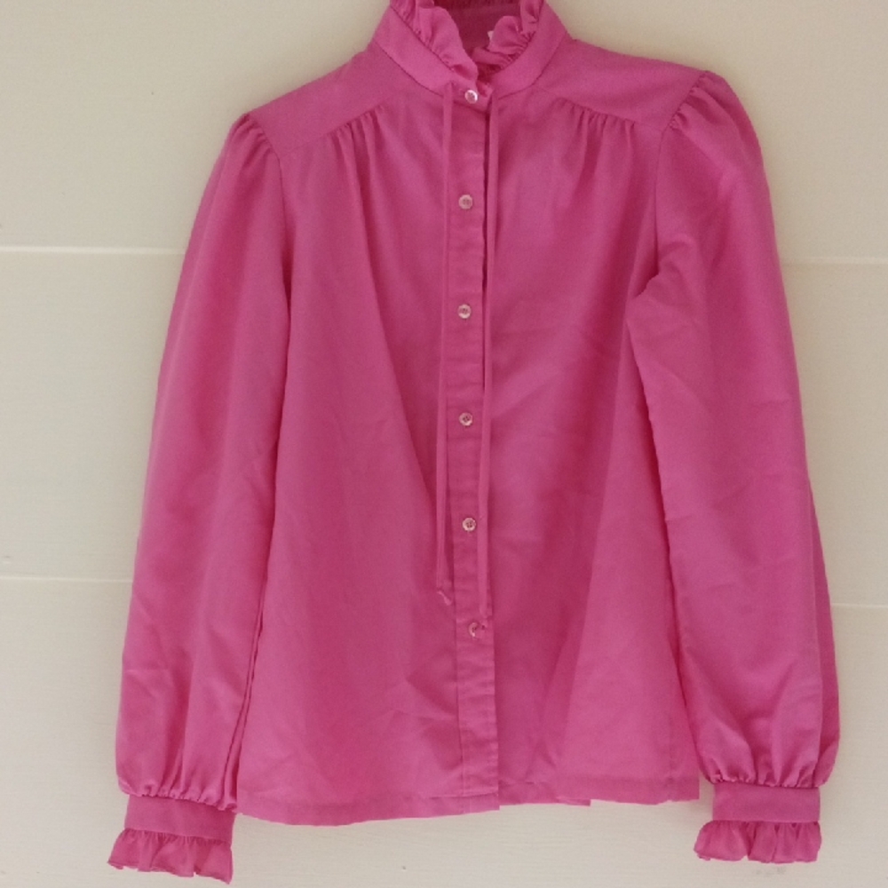 JCPenney Pink Ruffle Blouse